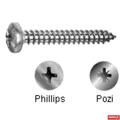 cross recessed tapping screw